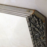 Large silver Art Deco mirror 53x40cm