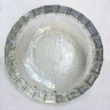 Coupe creuse cannelée en cristal soufflée bullée Daum Nancy France