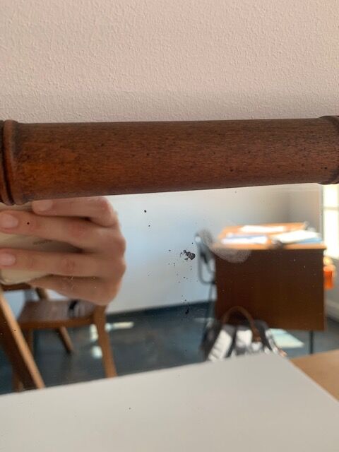 Bamboo barber mirror 43x55cm