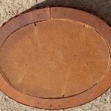 Oval mirror vintage rattan