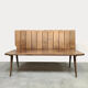 Banc en chêne brutaliste des années 1960