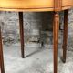Louis XVI-style kettle table in cherry veneer with salmon marble top