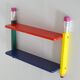 Small pencil wall shelf Pierre Sala clairefontaine collection 1980