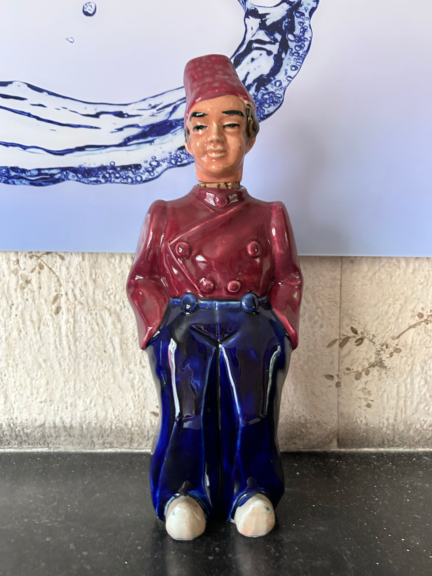Bouteille en céramique Tchantchès