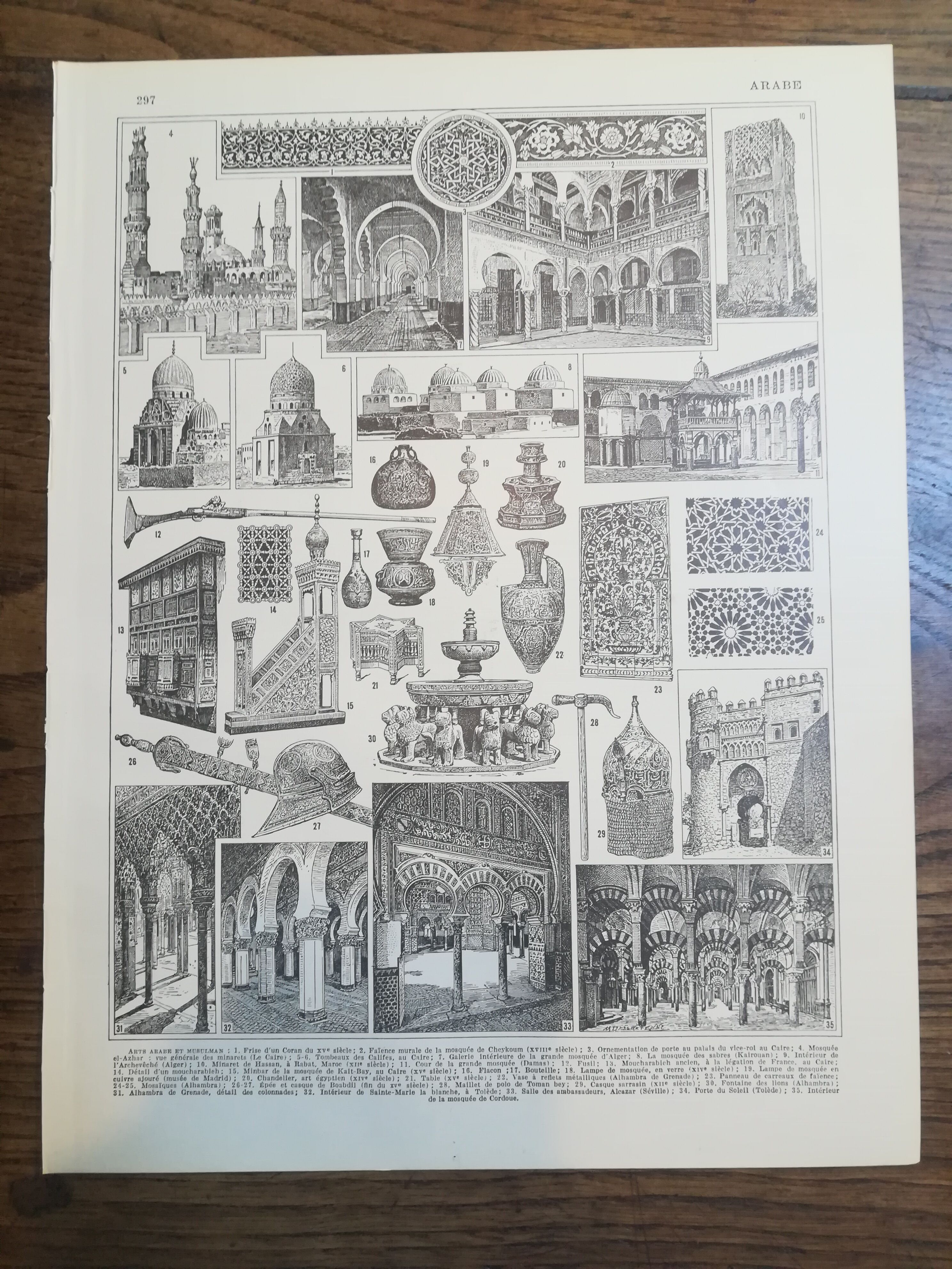 Lithograph on Arabic art from 1928