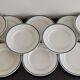 2 x 6 assiettes plates Moulin Des Loups Hamage liseré vert