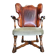 Rare leather and oak wing chair designed by Theo Ruth for Artifort / f 297 from 1949