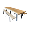 Table et bancs en chêne