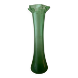 Vintage green tulip vase