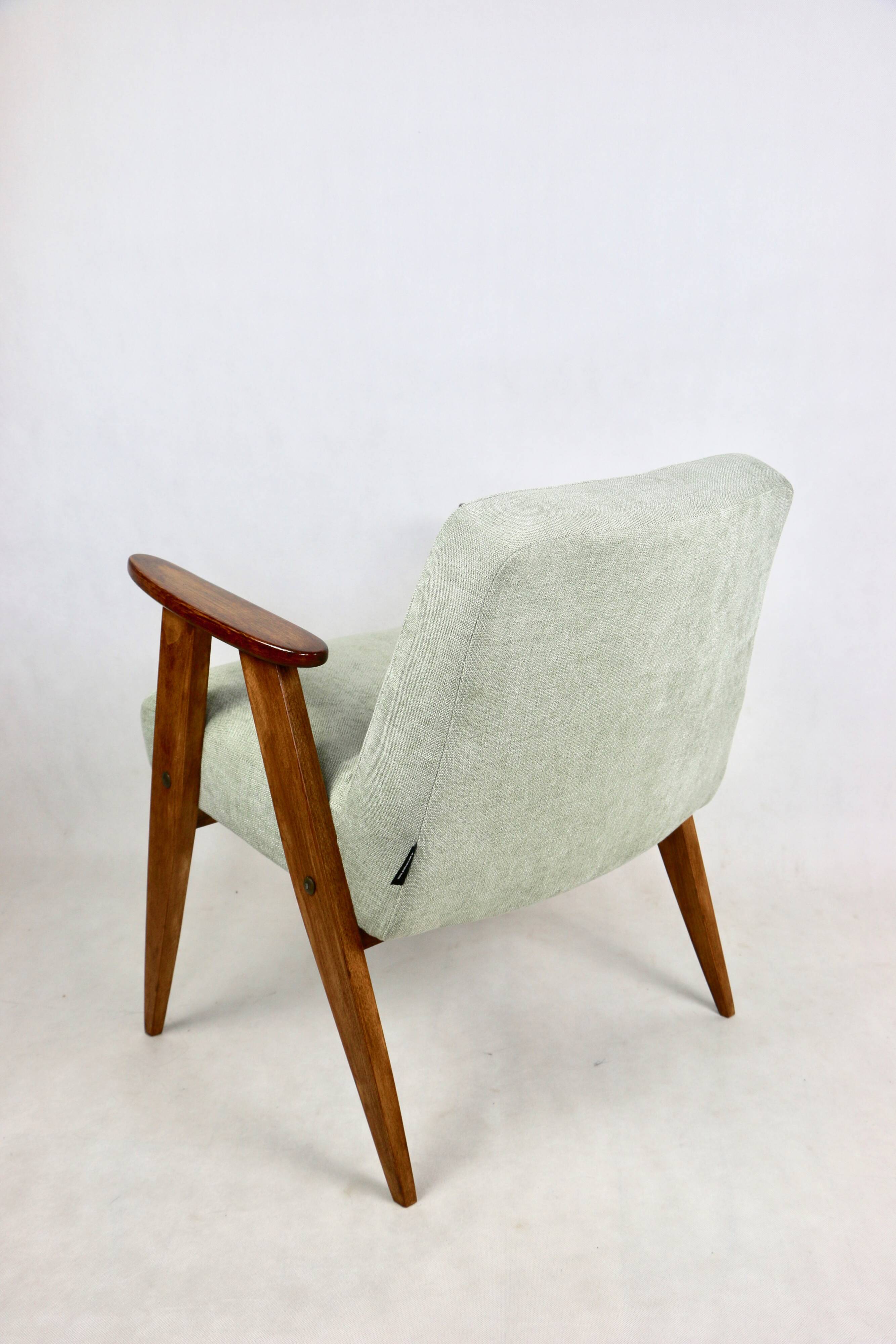 Fauteuil vintage Chierowski 366, années 1970, vert clair