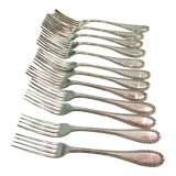 Lot forks silver metal