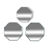 3 Art Deco bevelled mirrors