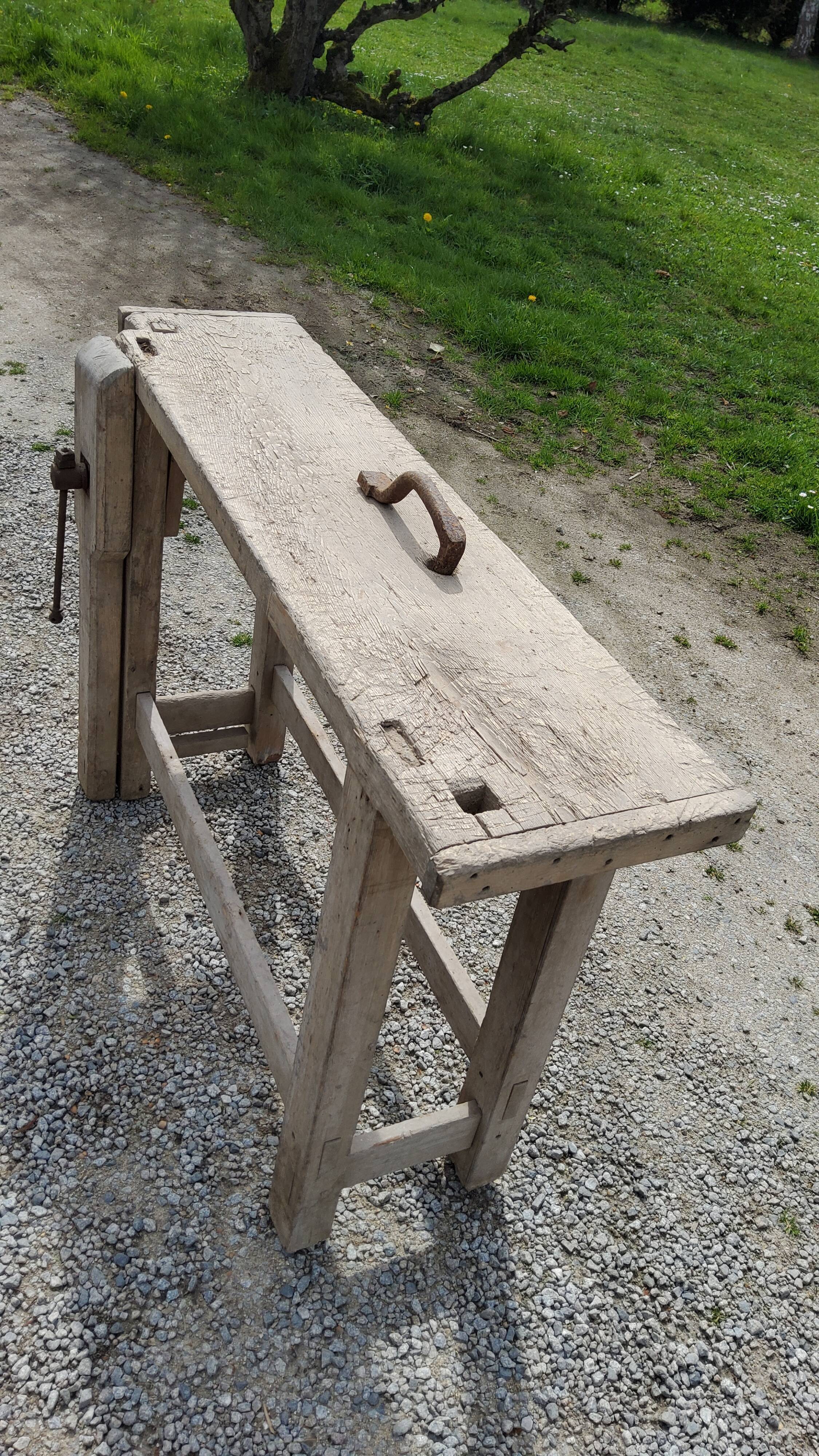 Old wooden workbench 126cm