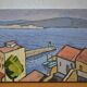 Marseille Corniche Valmer seaside landscape painting HST signed Roche