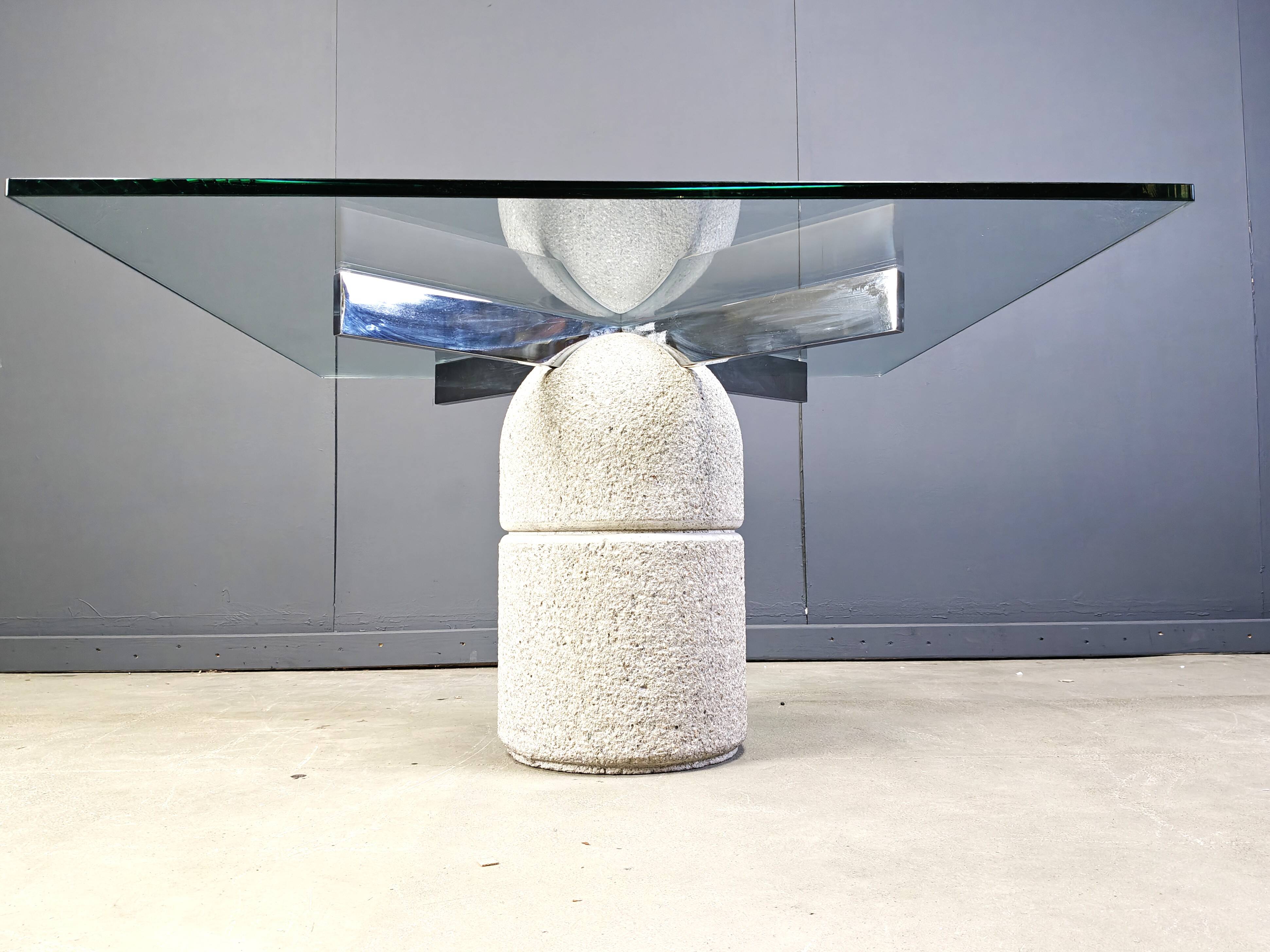 Giovanni Offredi "Paracarro" Dining Table for Saporiti, 1970s