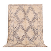 Vintage Beni Ourain rug Handmade 190 x 267 cm - Moroccan Berber Wool Rug