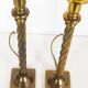 Vintage pair of Brass Column Table Lamps by Kullmann