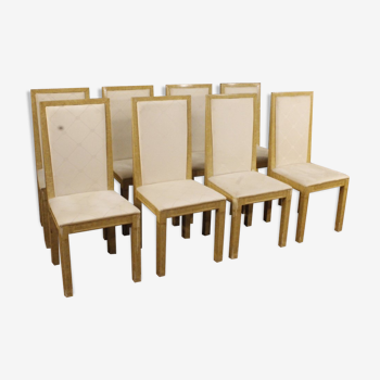 Set of 8 Italian Chairs, lacquered and painted