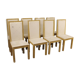 Set de 8 chaises italiennes laquées et peintes