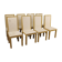 Set de 8 chaises italiennes laquées et peintes