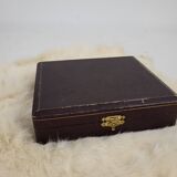 12 silver-plated metal teaspoons, Art Deco style