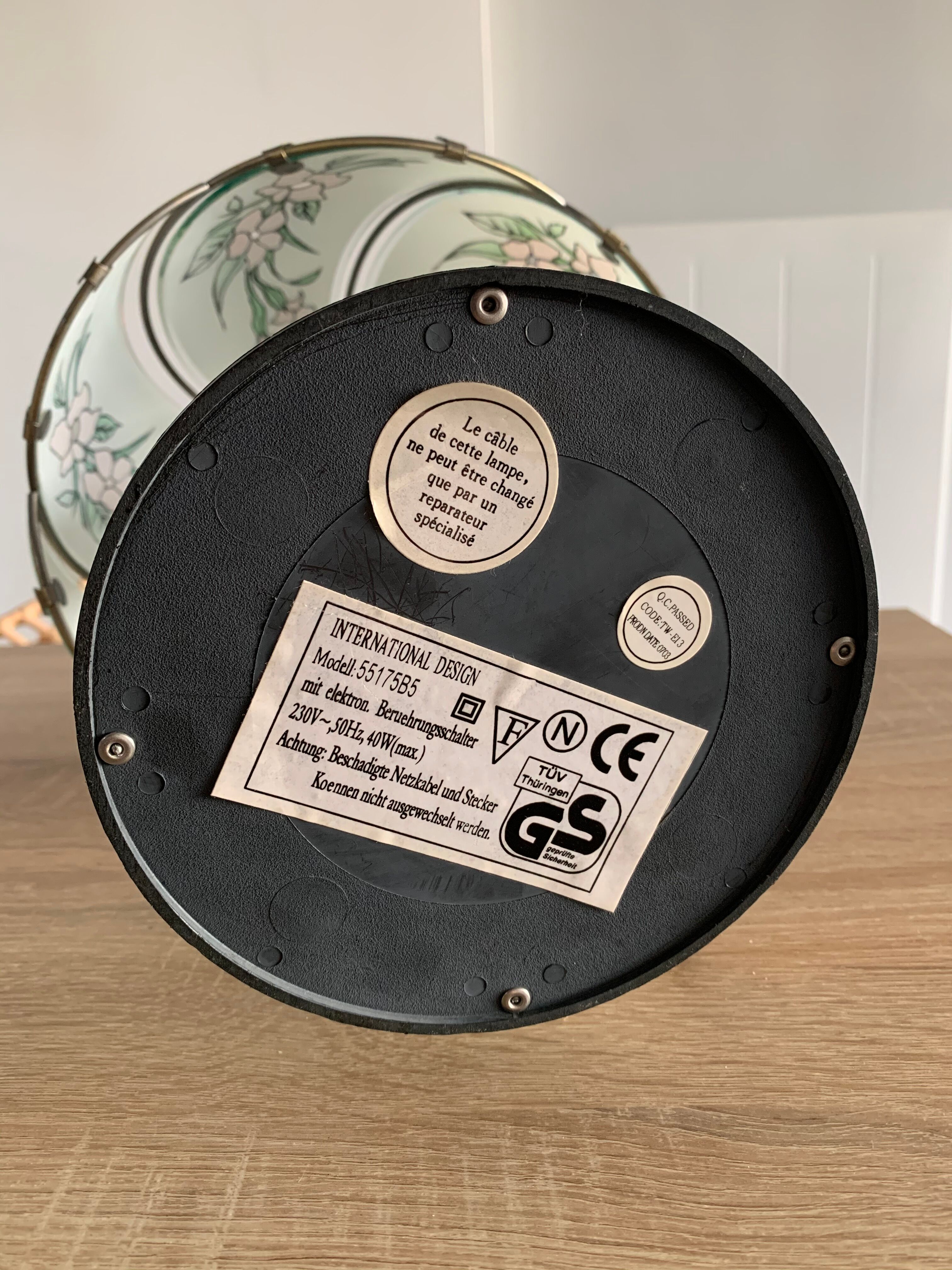 Vintage lamp geprufte sicherheit