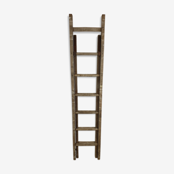 Old sliding wood ladder