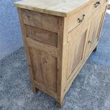 Bahut buffet furniture of old raw wood shallow