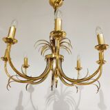 Brass pineapple chandelier, 1970s