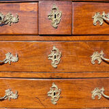 Louis XV Period Chest of Drawers in Mahogany Signed Pierre Roussel, 18th Century