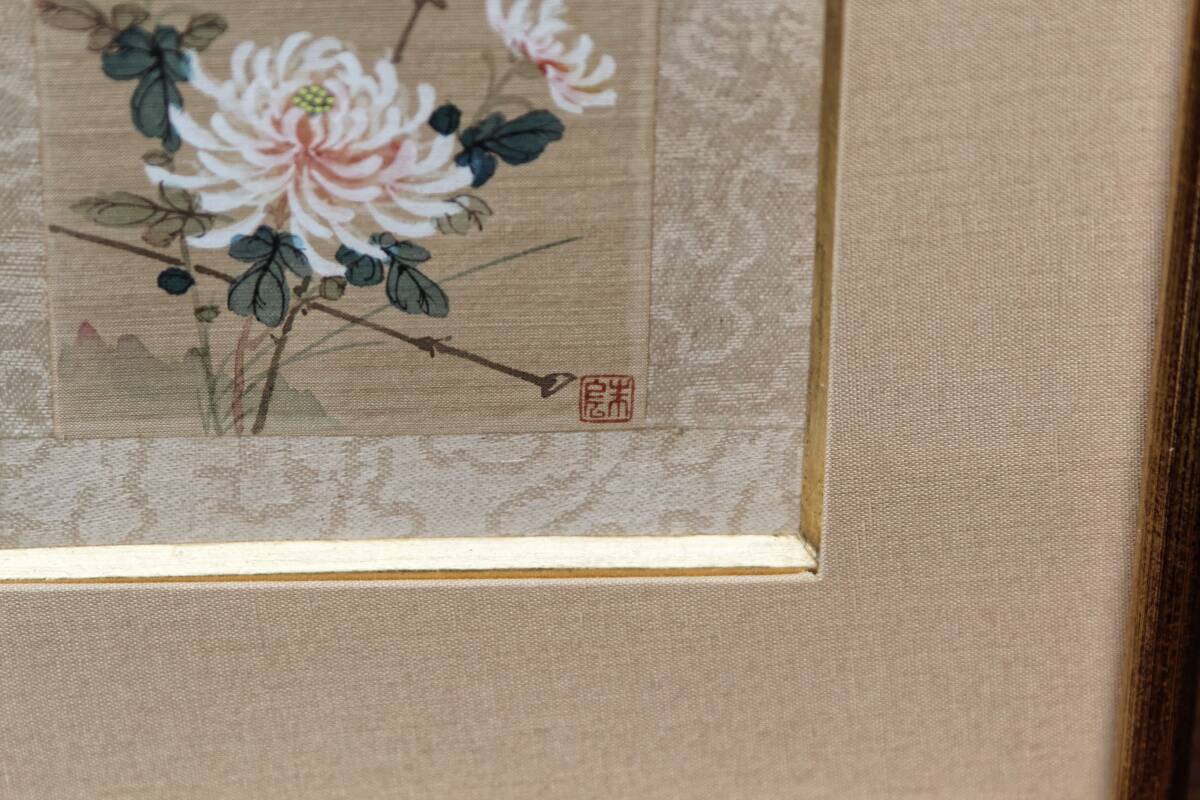 Pair of paintings on silk, China, trendy birds