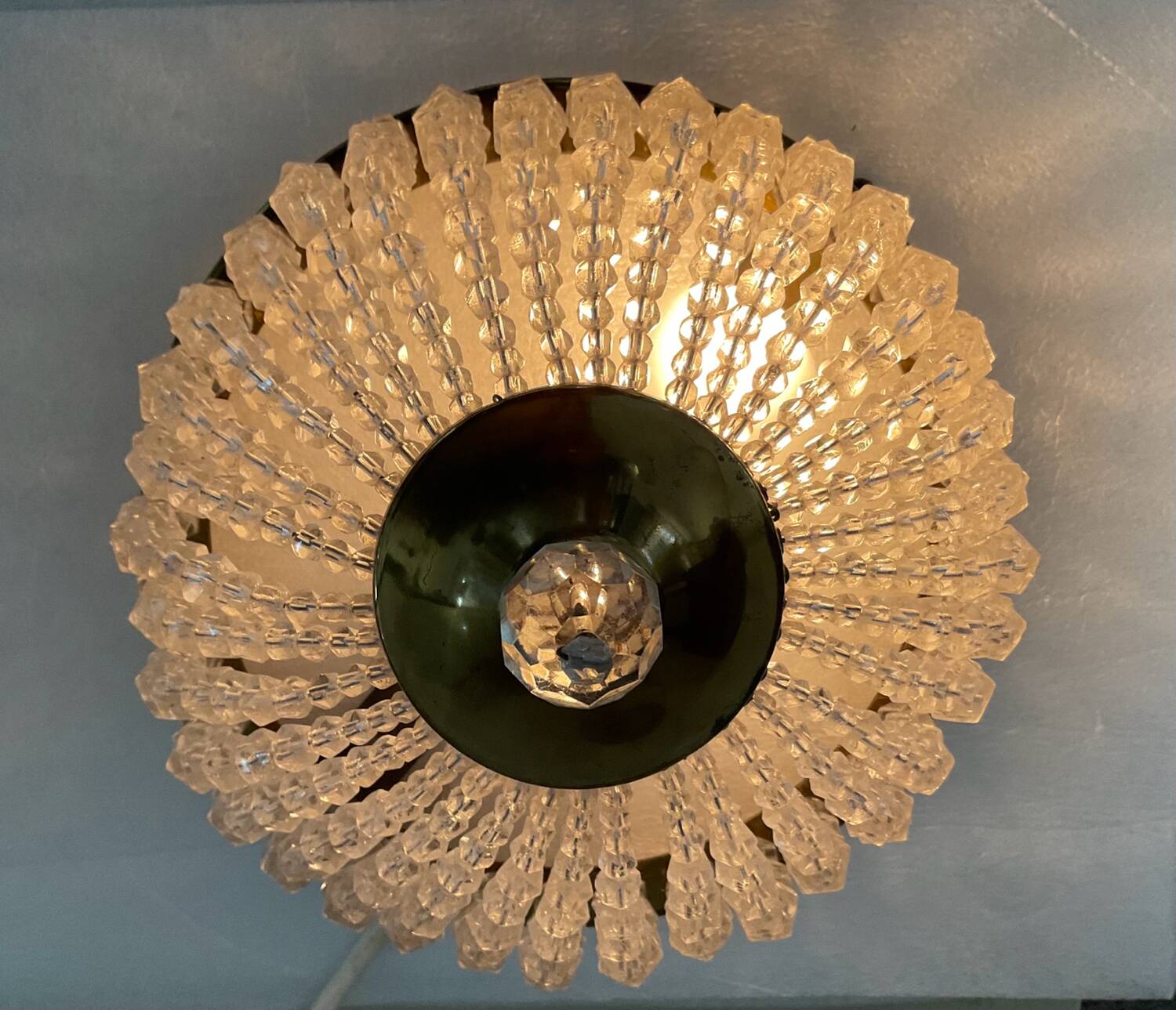 Vintage ceiling light with tassels from the 70s