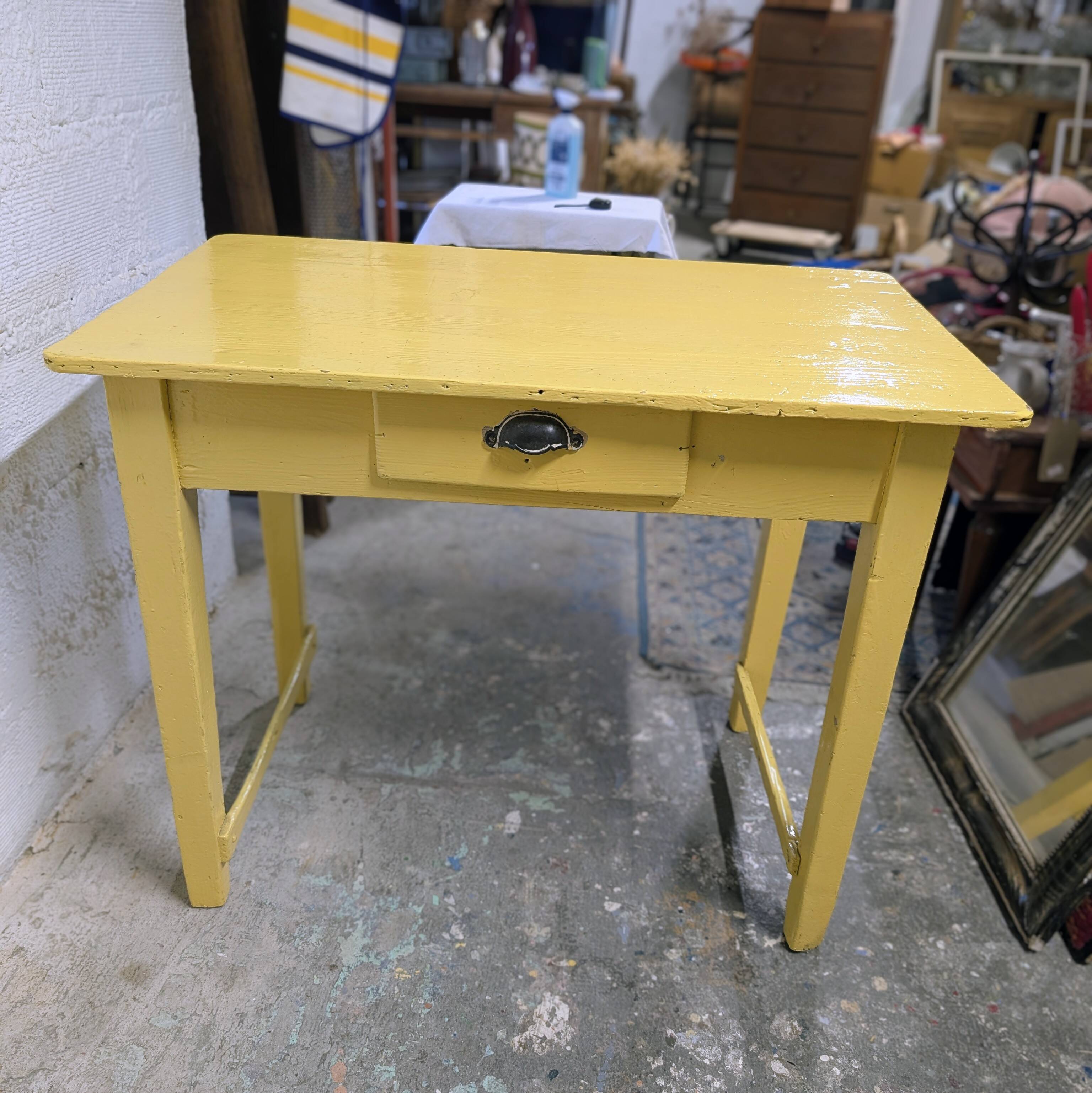 Yellow vintage table
