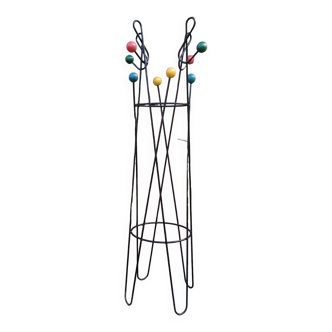 Wrought iron coat rack by Roger Ferraud