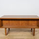 Mid-Century Teak Freestanding Desk by Torben Valeur & Henning Jensen for Dyrlund, Denmark, 1960s