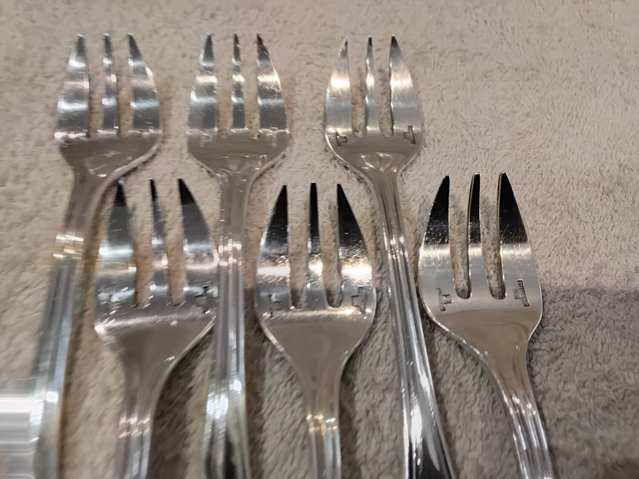 6 silver-plated oyster forks by Christofle, Albi pattern