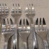 6 silver-plated oyster forks by Christofle, Albi pattern