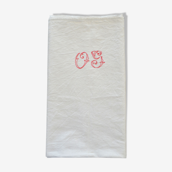 Old linen tablecloth monogram