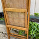 Lot de 3 chaises pliantes en bois et cannage