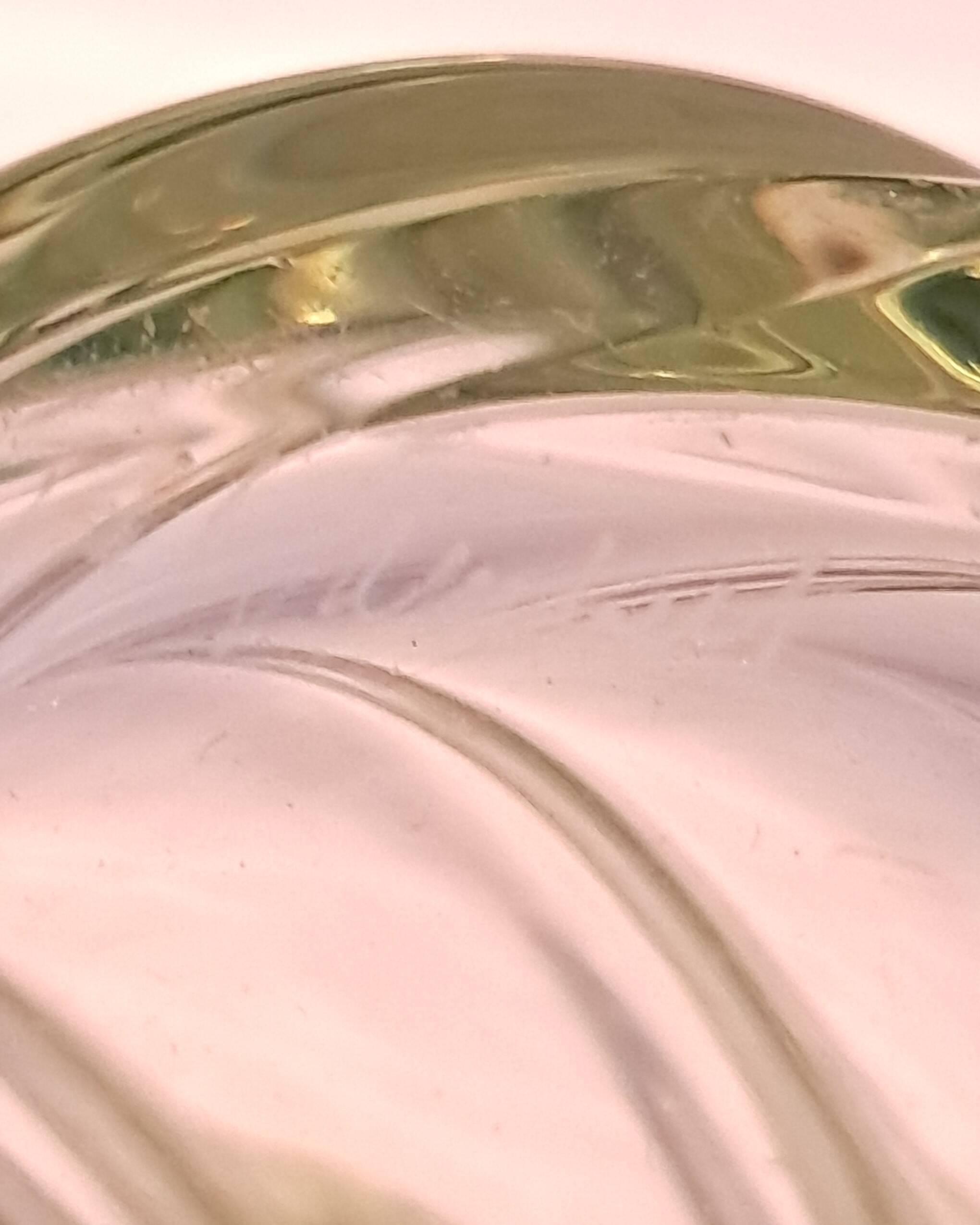 Val Saint Lambert Crystal 'Torsade' Vase in Gradient Apple Green