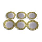 Service d'assiettes en faience pour 6 personnes : 12 pièces