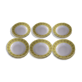 Service d'assiettes en faience pour 6 personnes : 12 pièces