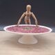 Raspberry slushie cake dish
