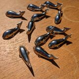 Silver knife holders whale model