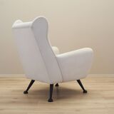 Fauteuil blanc, design italien, années 80, production : Italie