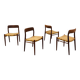 4 chairs 75 by Niels Otto Moller, Scandinavian design, teak