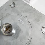 Ceiling light Doria Leuchten 1960, Germany, Alu Opaline + bulb