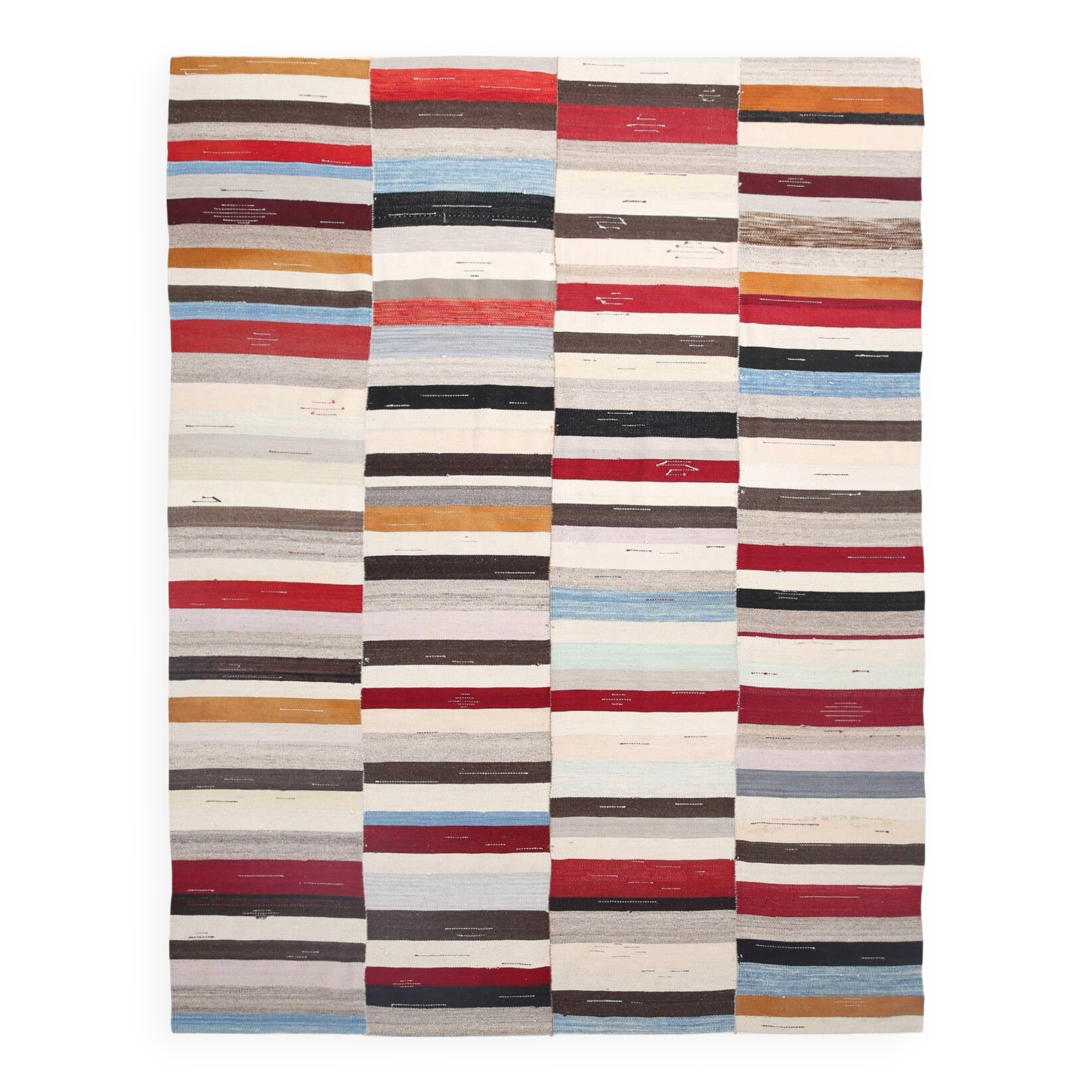 Mid Century Modern Multicolor Kilim Rug, 272x367Cm