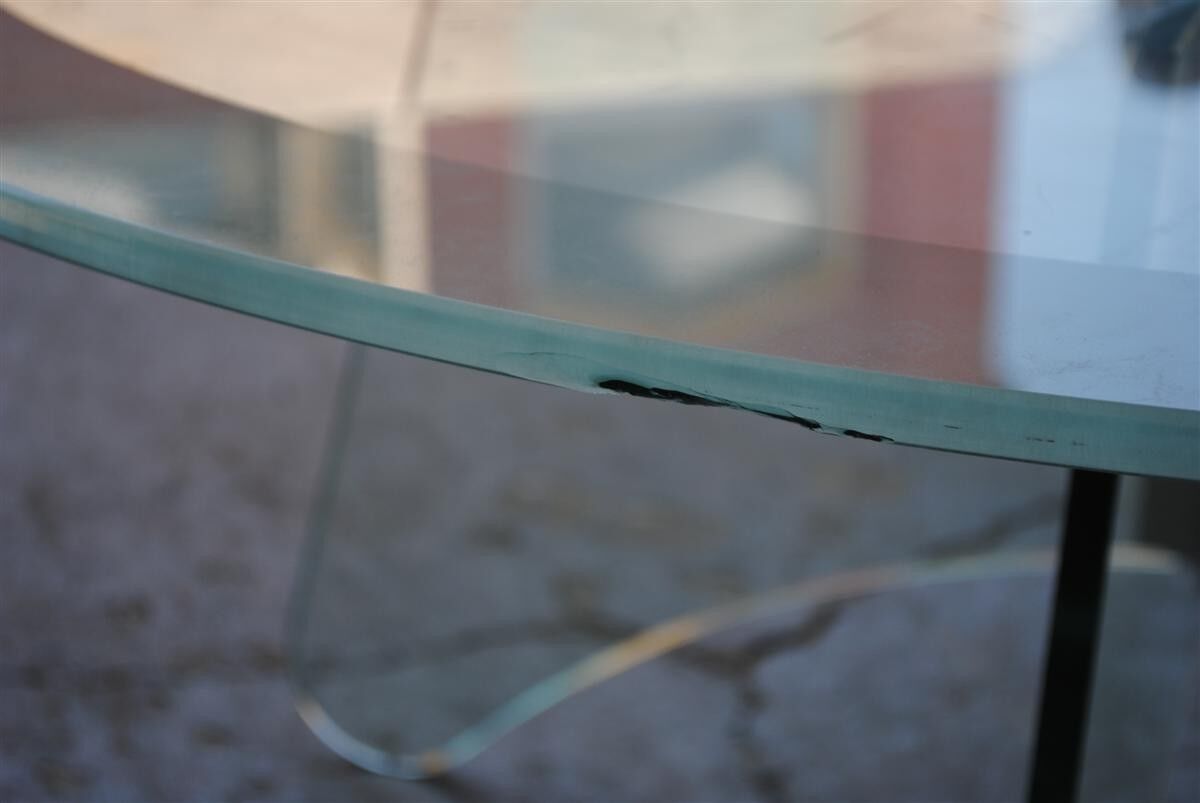 Roundtable low 80s vintage in glass and plexiglass