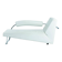 Dutch design Rob Eckhardt chaise longue white leather tubular steel, 1980s